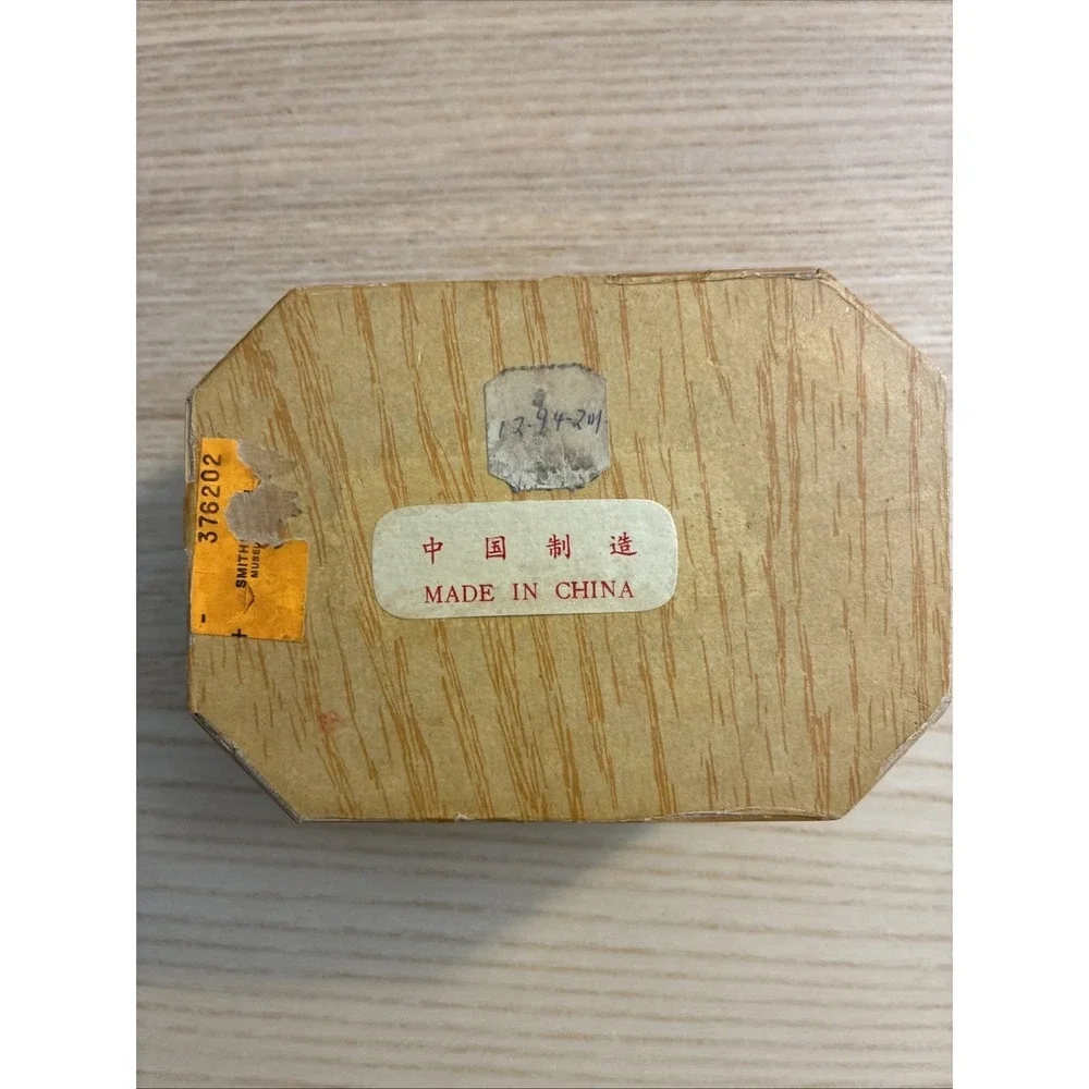 Octagon Hand Carved‎ Inlaid Wood Box for Jewelry & Trinkets with Gazelle